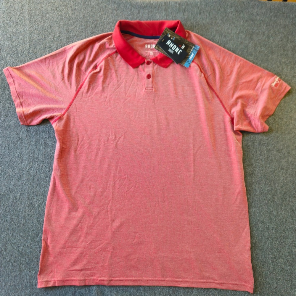 New! Rhone Delta Pique Polo Polartec XXL Steve Young Jerry Rice Logo Cool Mesh